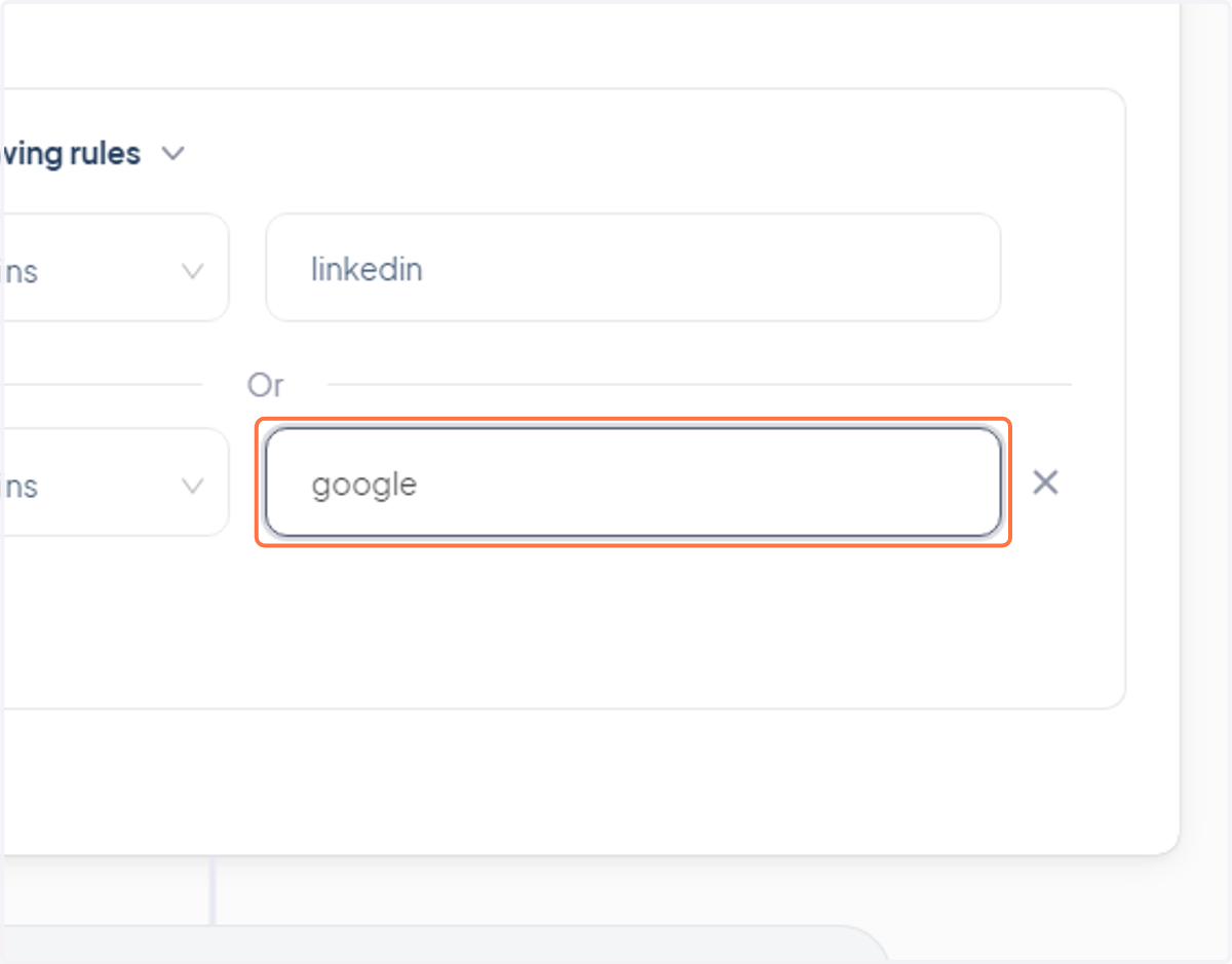 Type "google" (or another ad platform you're driving traffic from)