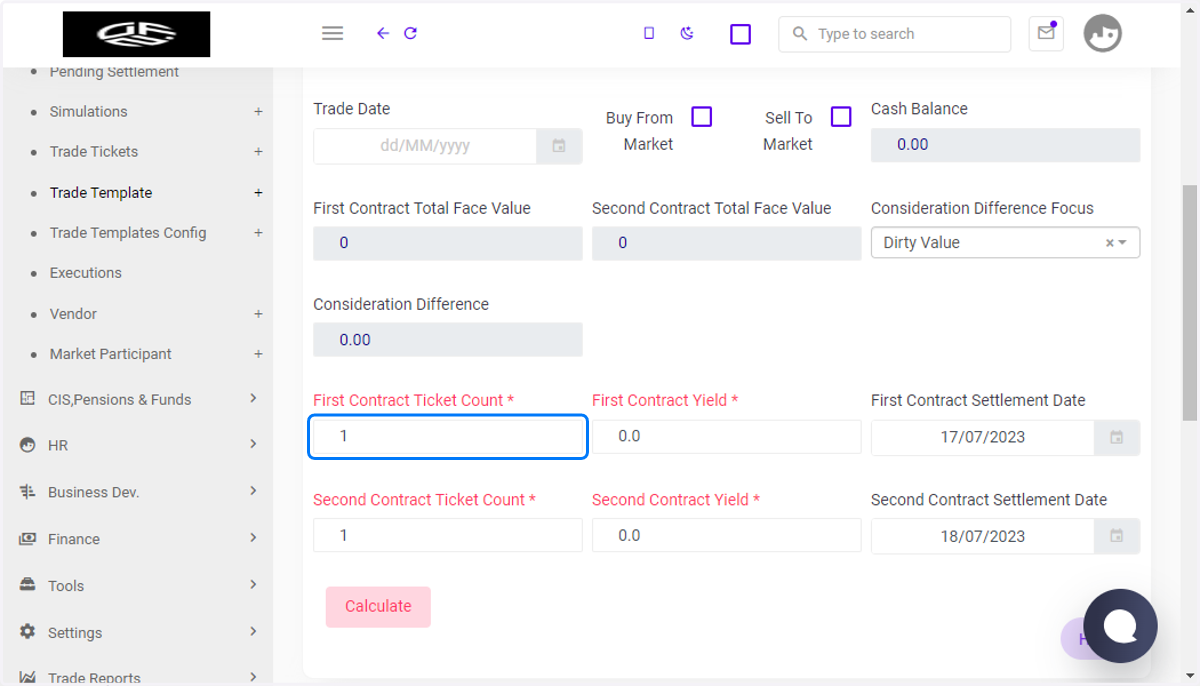 Click on First Contract Ticket Count *
