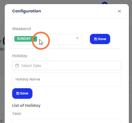 Pilih hari yang ingin dijadikan 'weekends' dan klik 'Save'