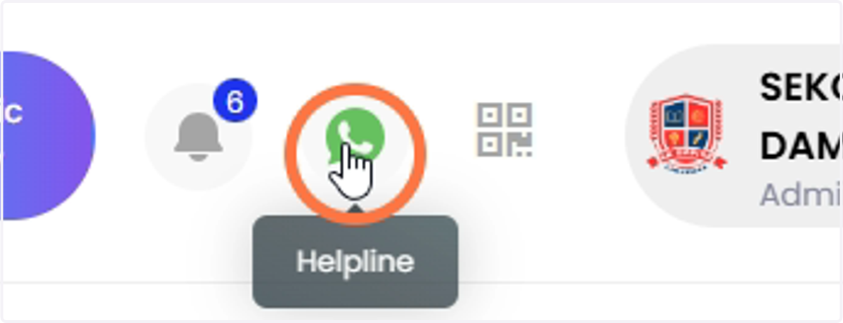 Jika ada sebarang permintaan untuk bantuan bagi bahagian ini, sila hubungi talian bantuan kami. Sila klik ikon Whatsapp di bahagian atas untuk menghubungi kami.