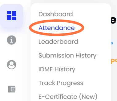 Klik Dashboard > Attendance