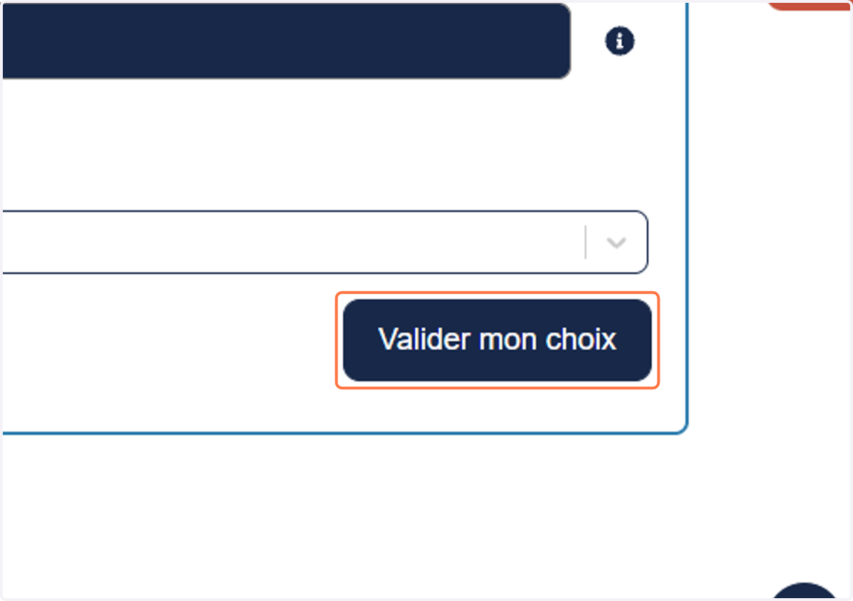 Click on Valider mon choix