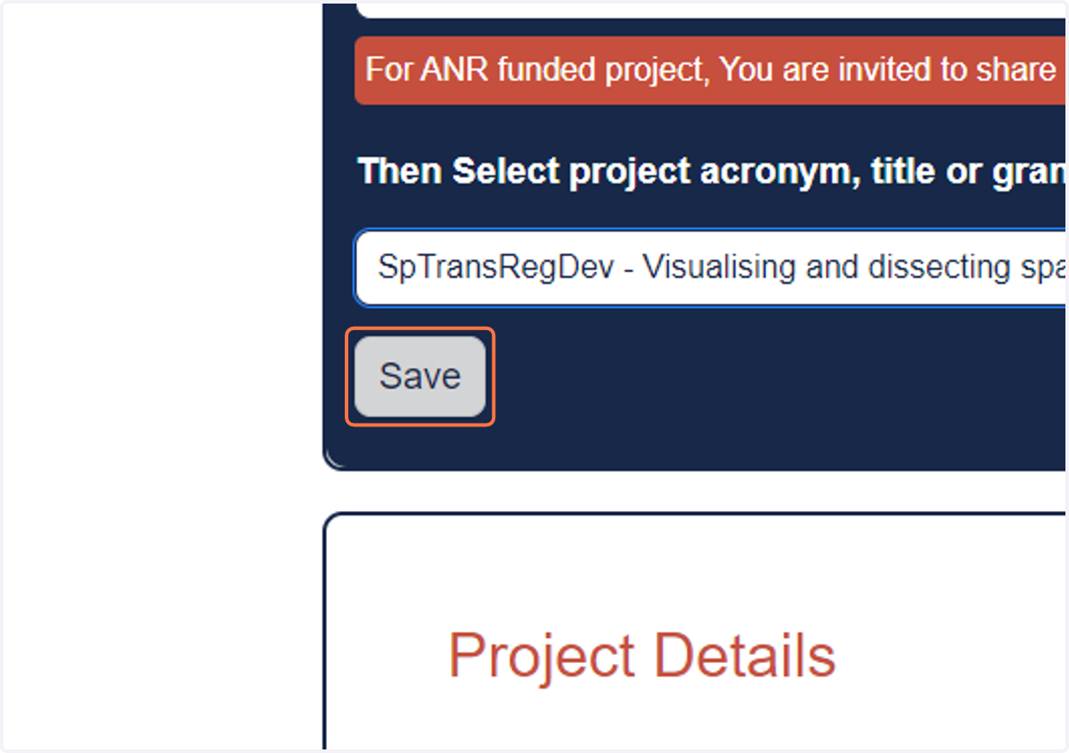 Click on Save