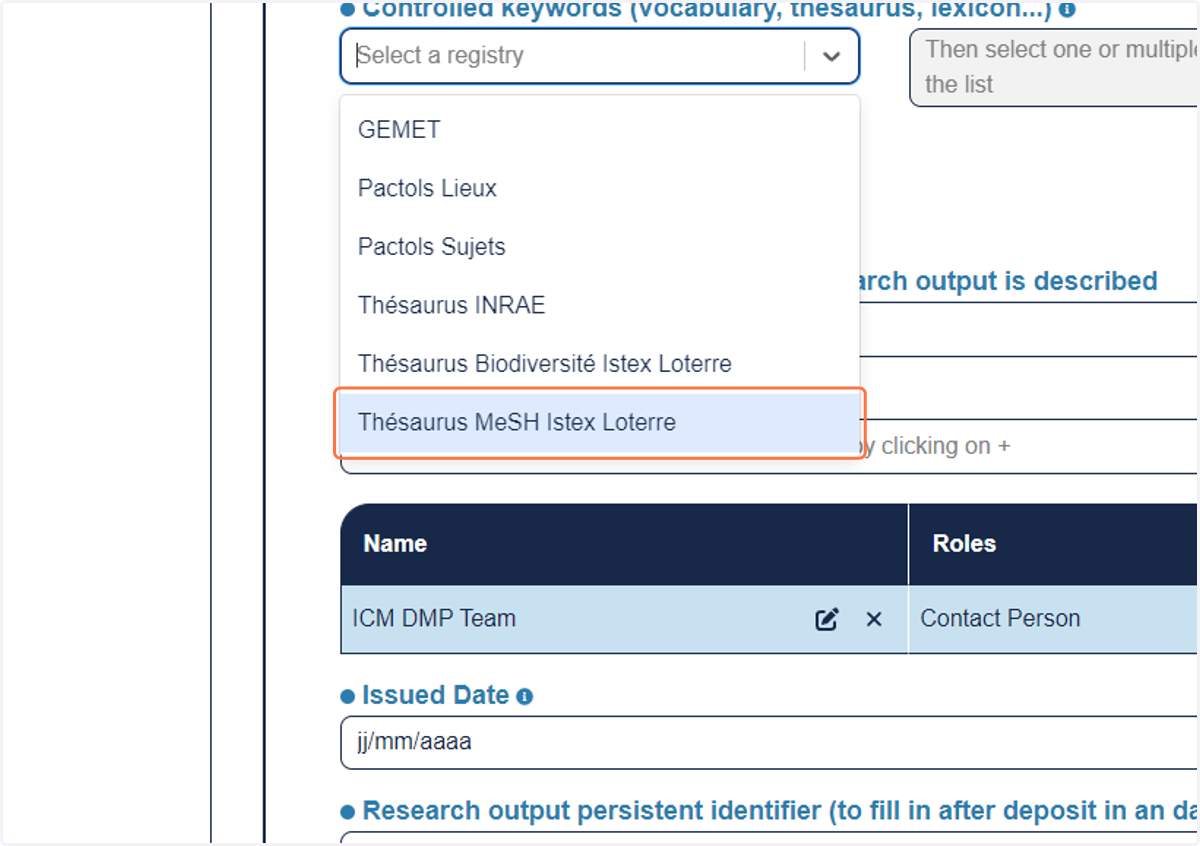 Thésaurus MeSH Istex Loterre is from Pubmed