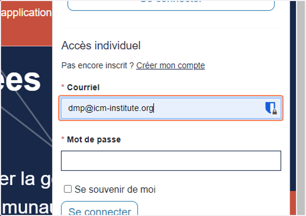 Connect with your account or create one