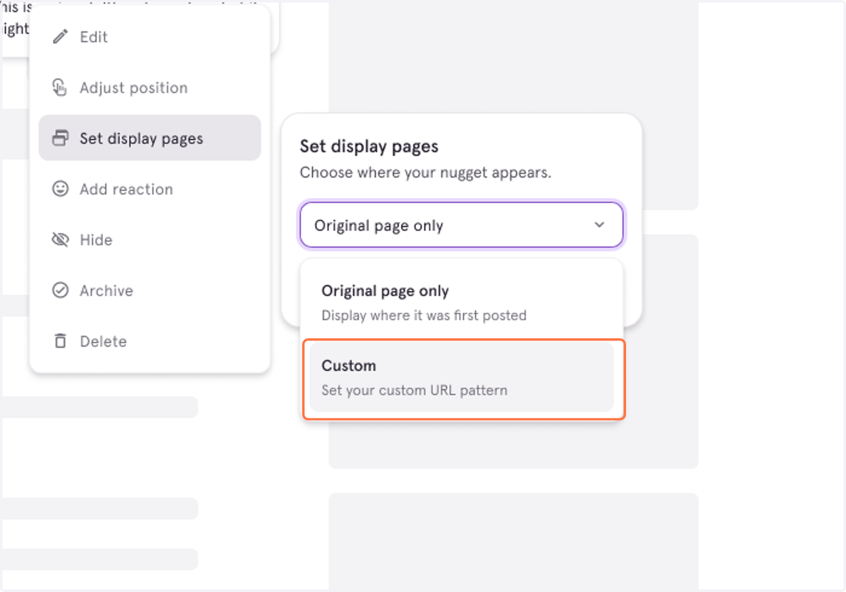 Select "Custom"