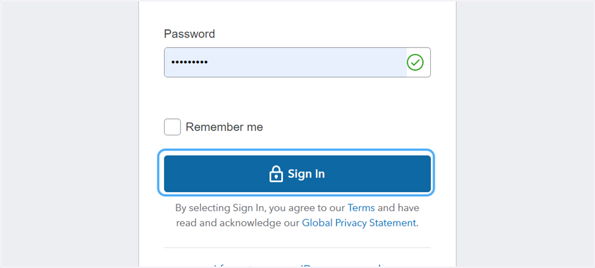 Click on Sign In