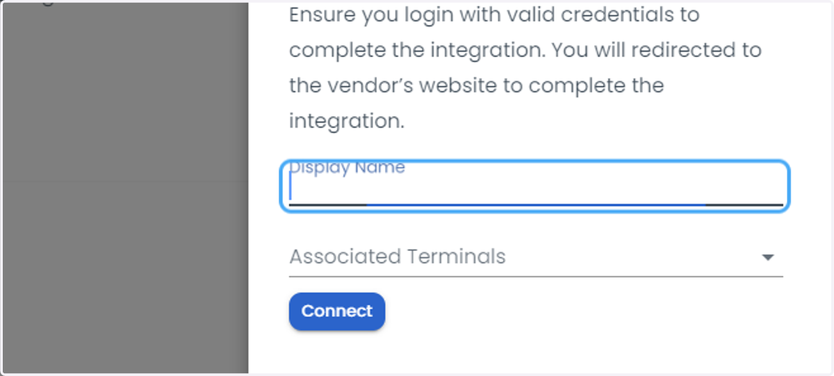Click on Display Name and terminal
