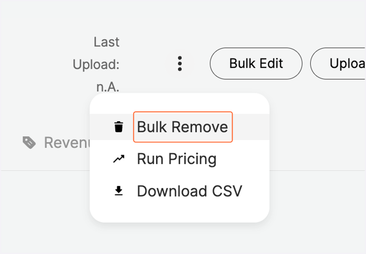 Click on "Bulk Remove"