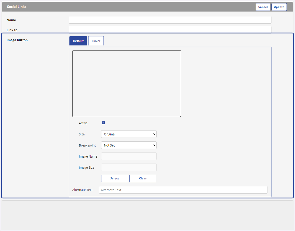 Click on Image button…