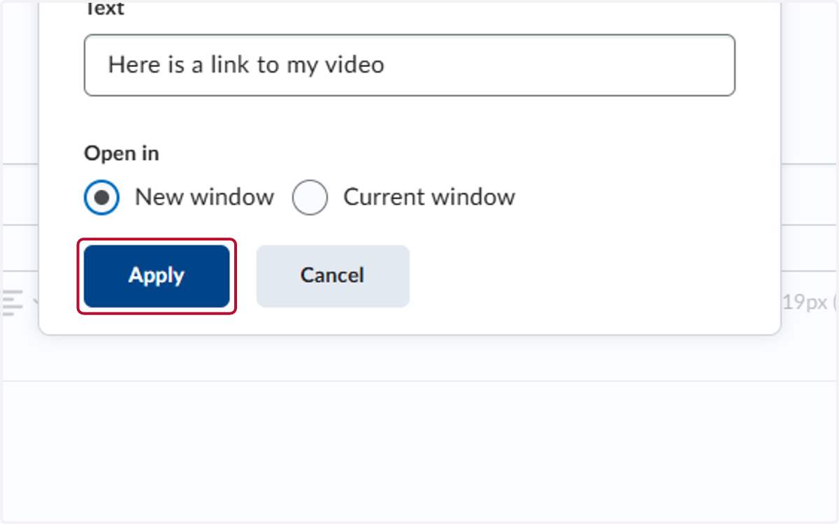 Click on Apply