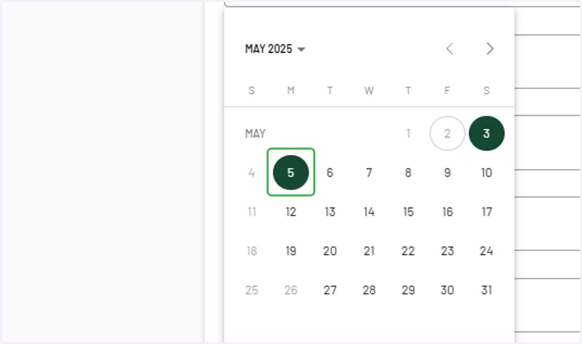 Select desired Launch Date