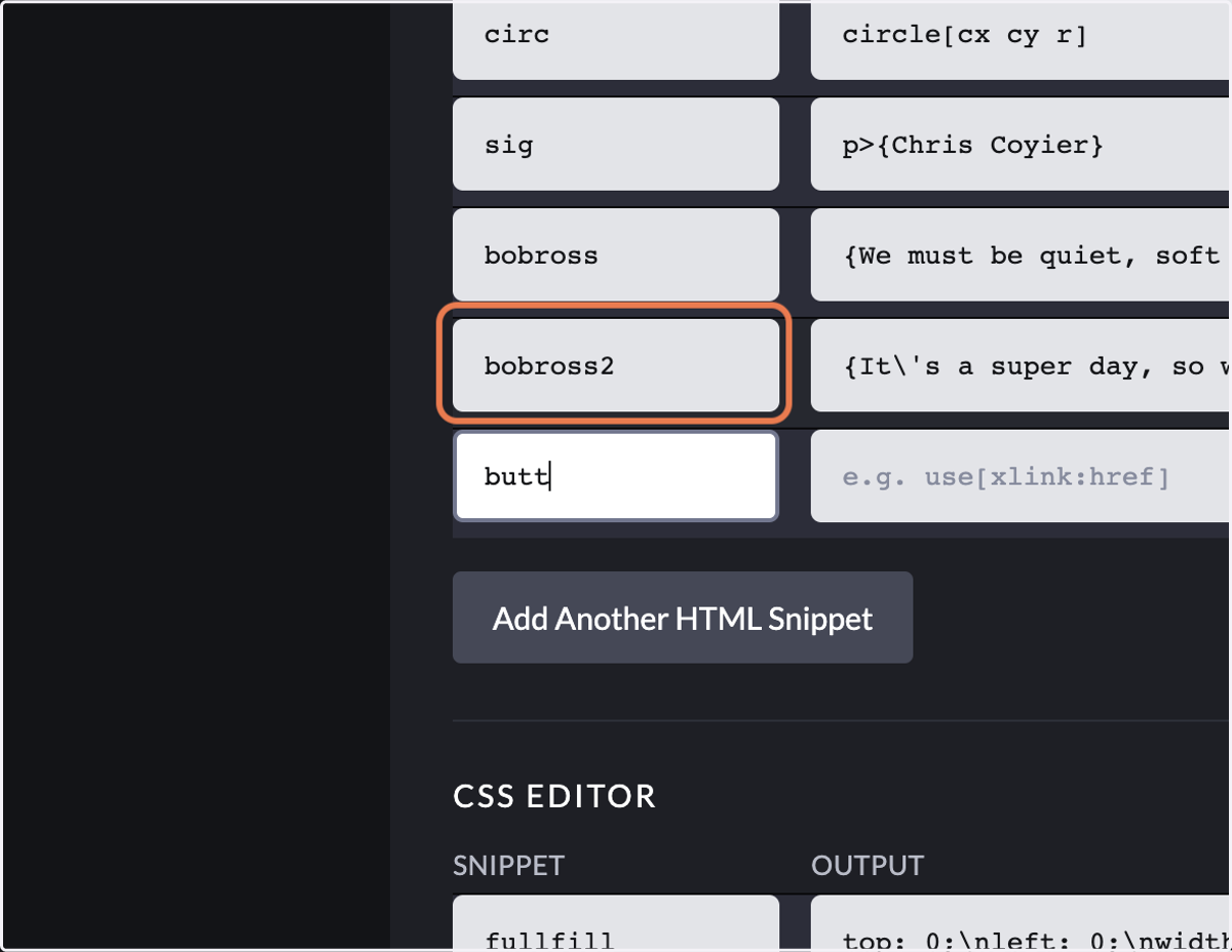 Type "butt"