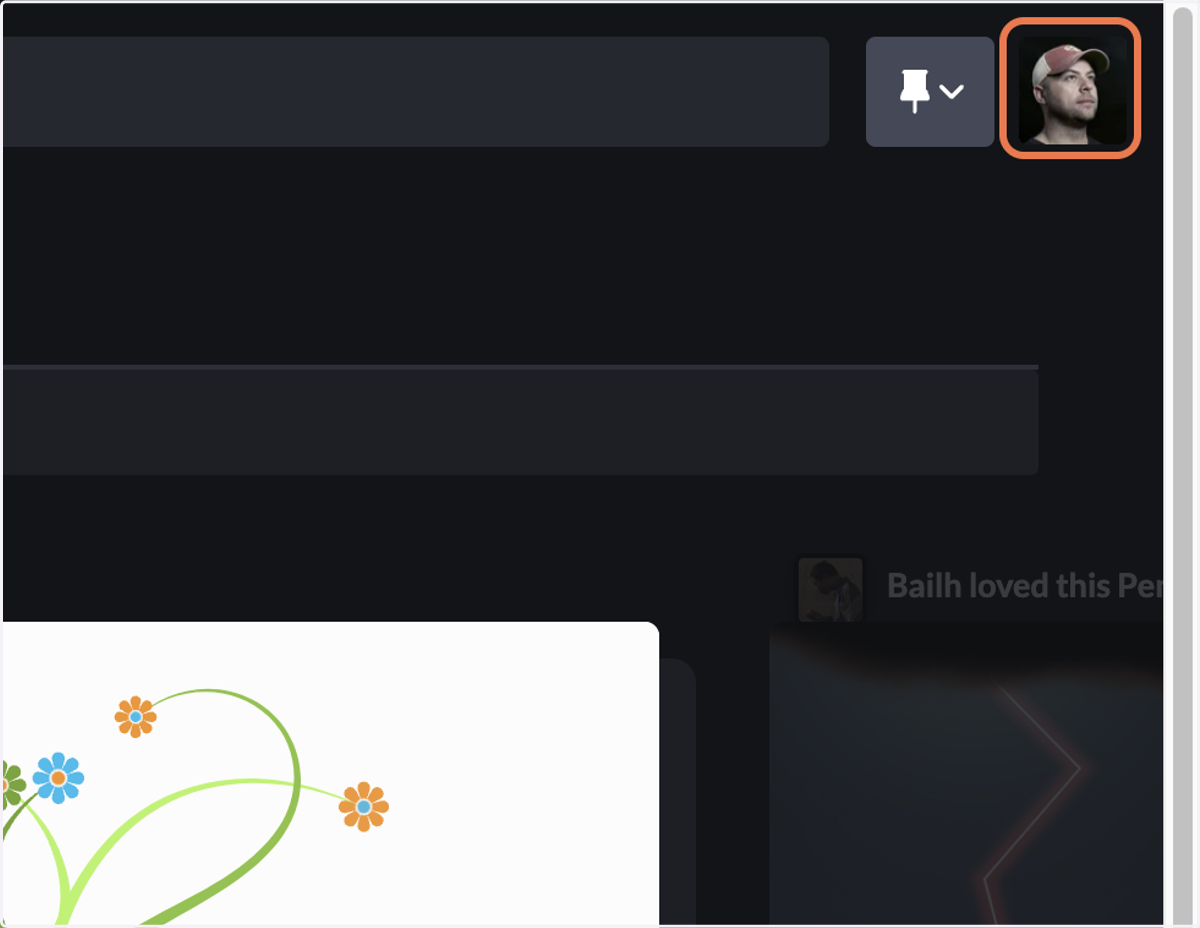 Click on User Menu