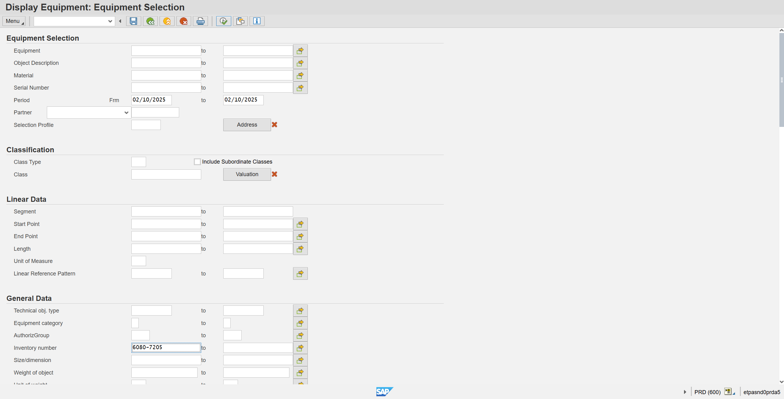 Click on Execute or F8 key.
