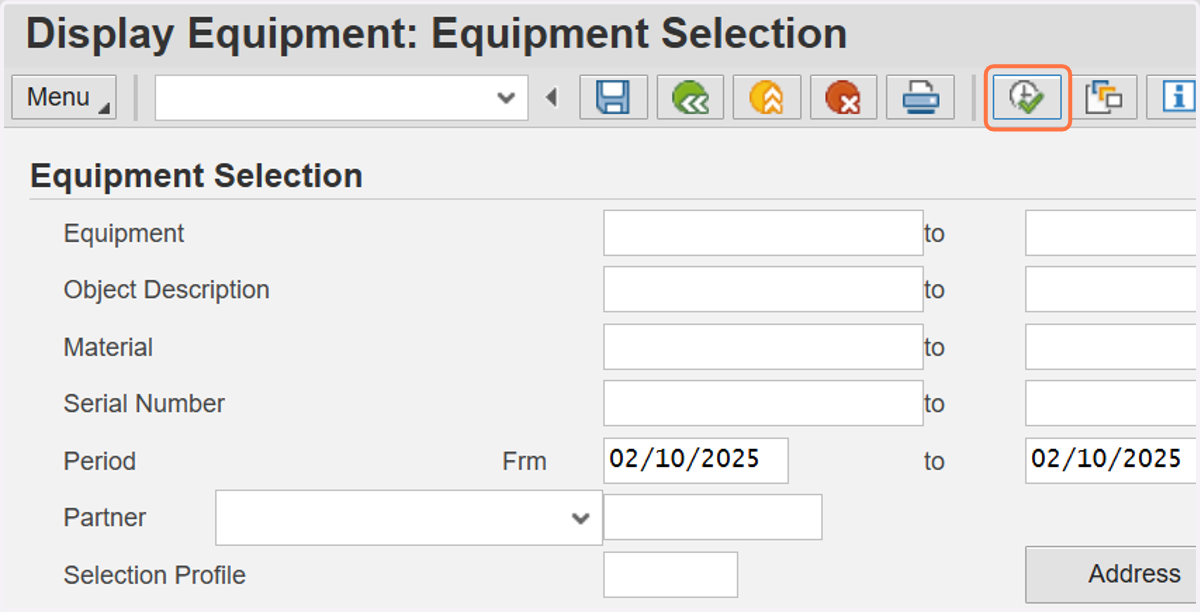 Click on Execute or F8 key.