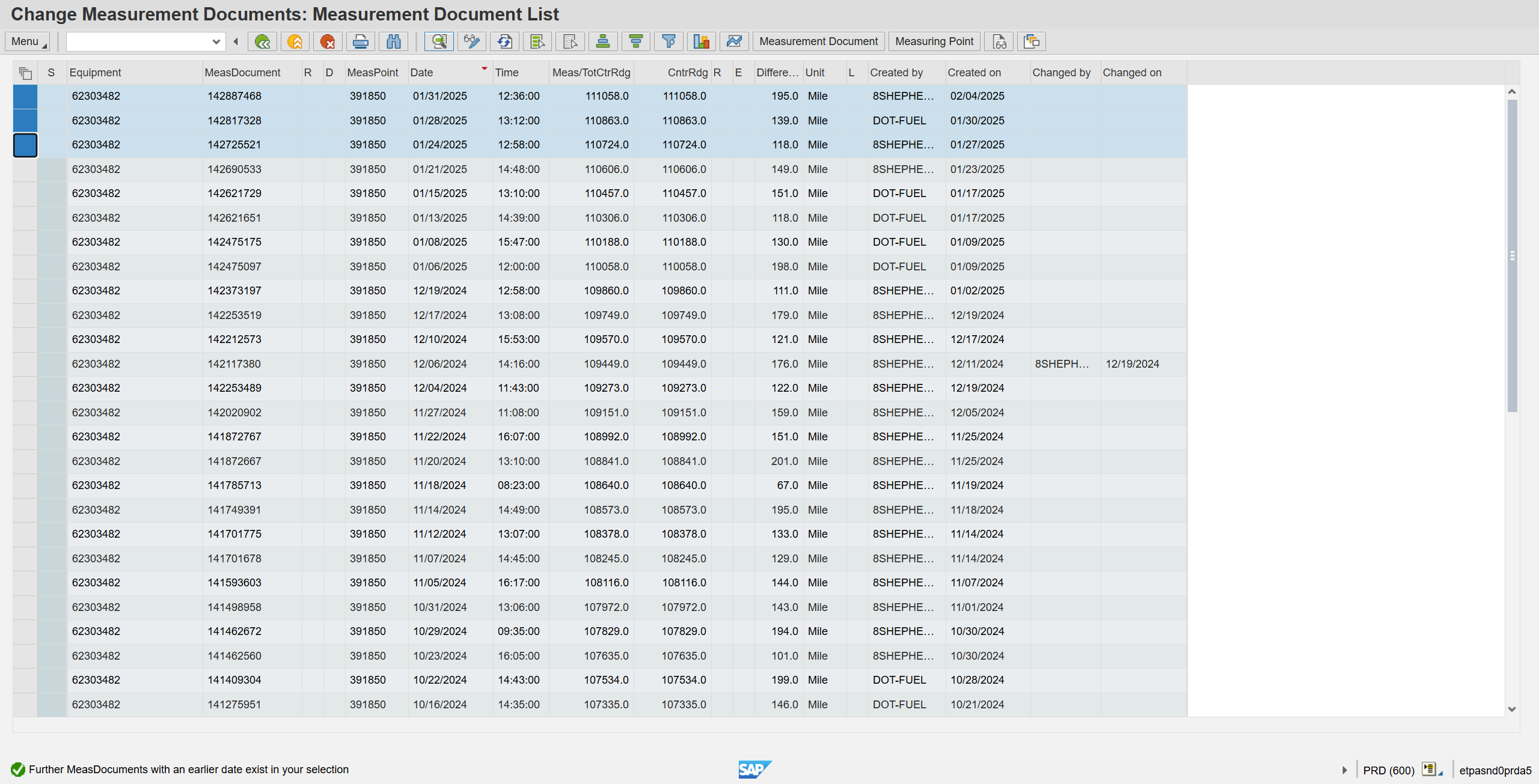 Click on "details" after all desired records are highlighted.