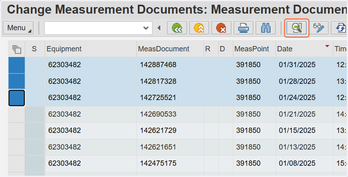 Click on "details" after all desired records are highlighted.
