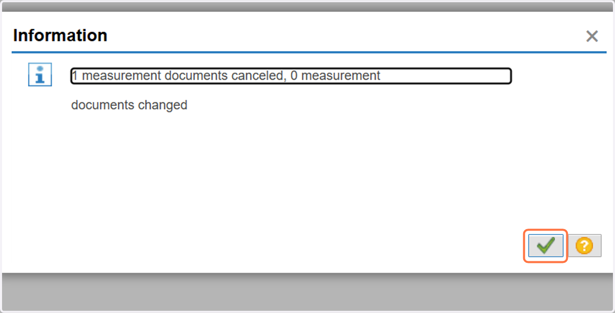 Click on green checkmark to Continue.