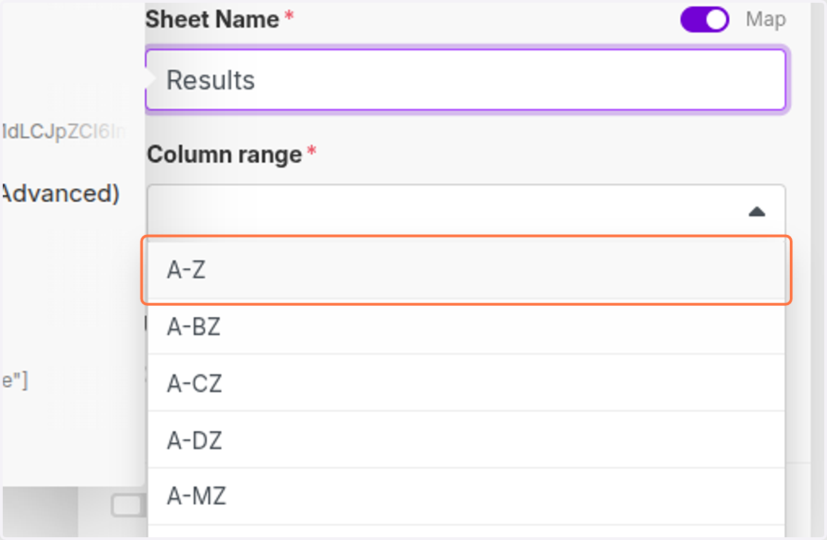Click on A-Z