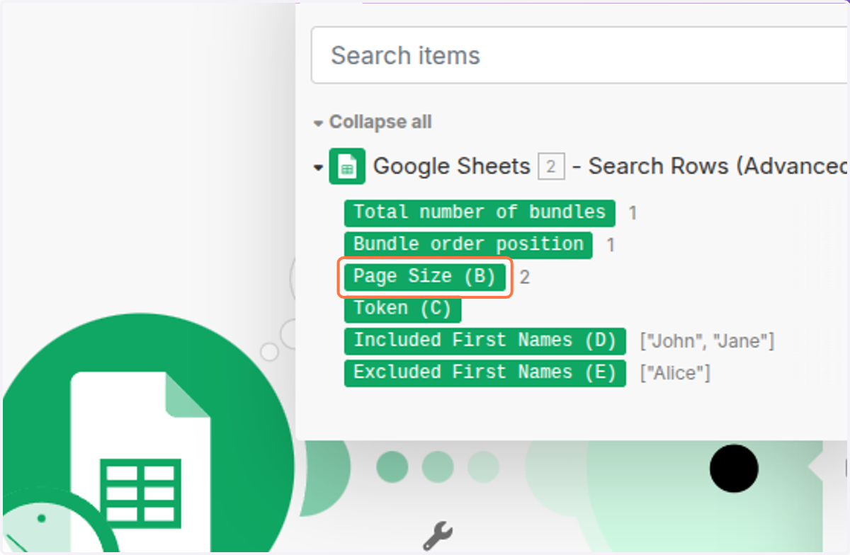 Click on Page Size (B)