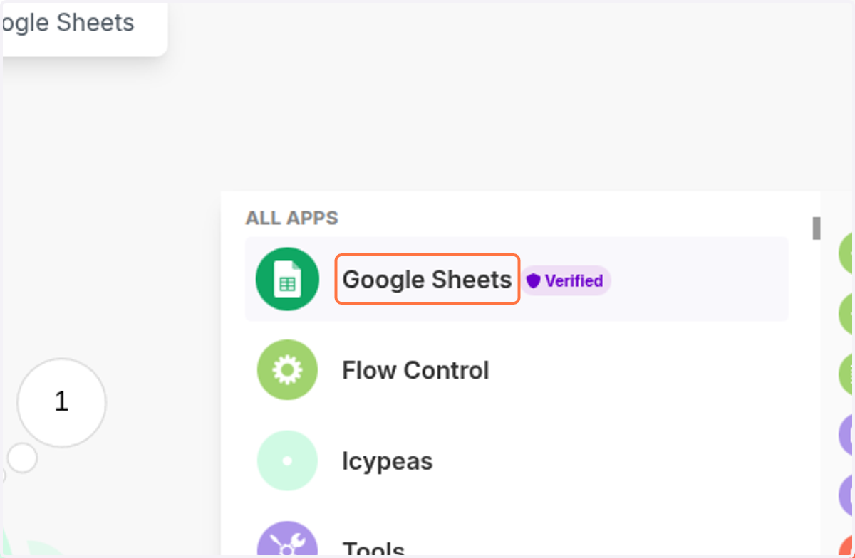 Click on Google Sheets
