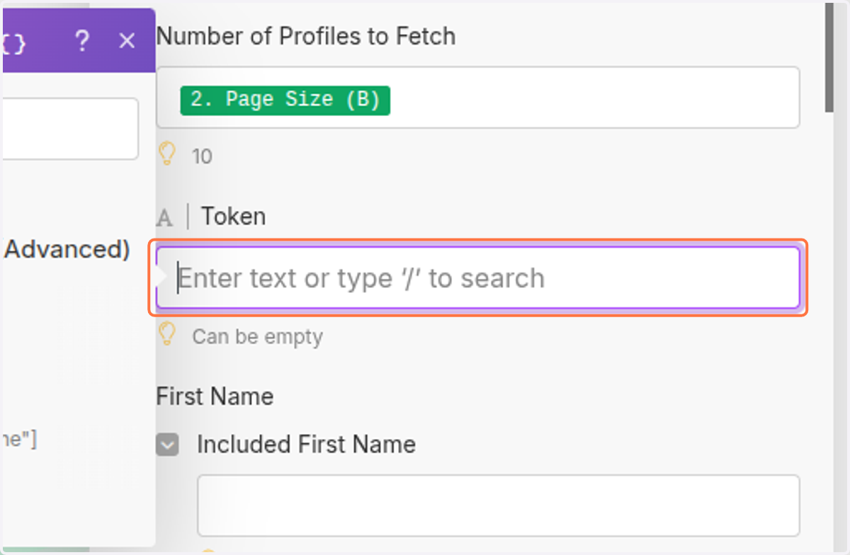 Click on Token…