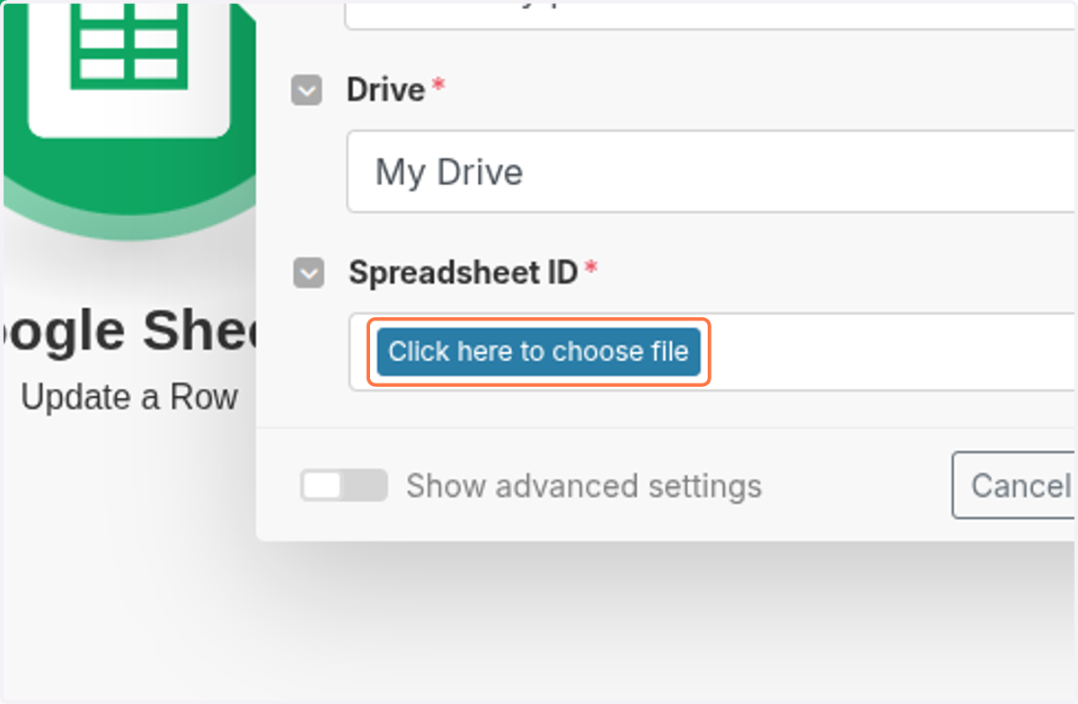 Click on Click here to choose file