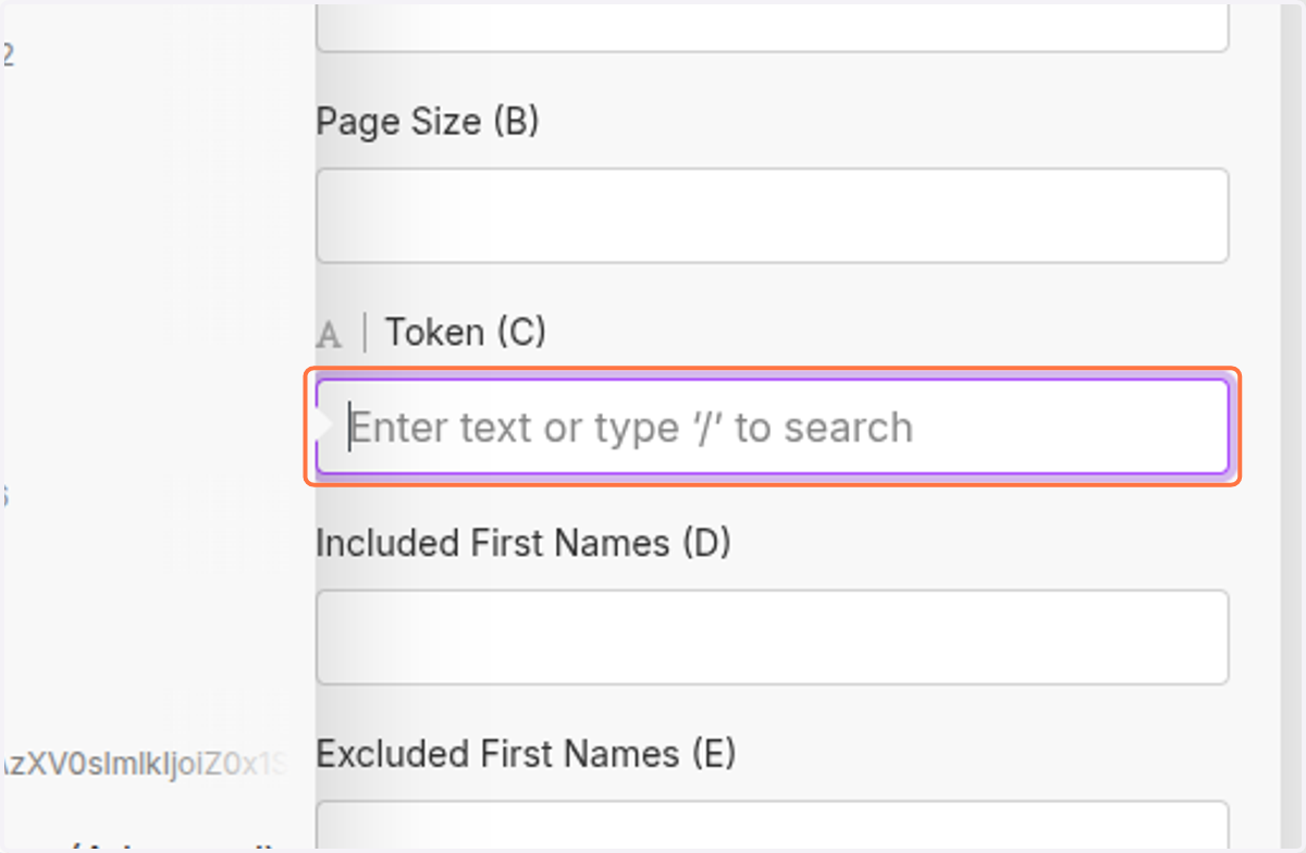 Click on Token (C)