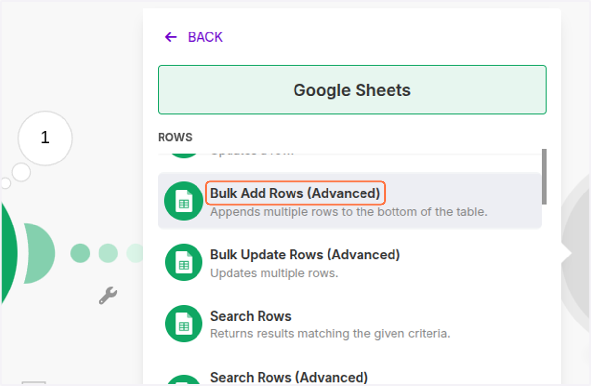 Click on Bulk Add Rows (Advanced)