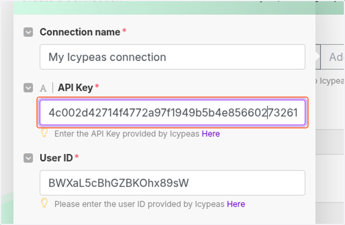 Click on API Key