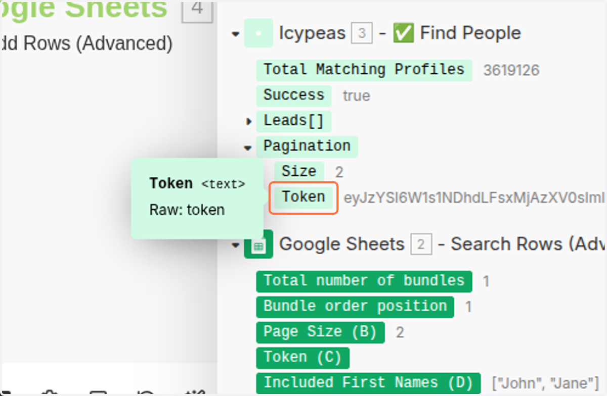 Click on Token