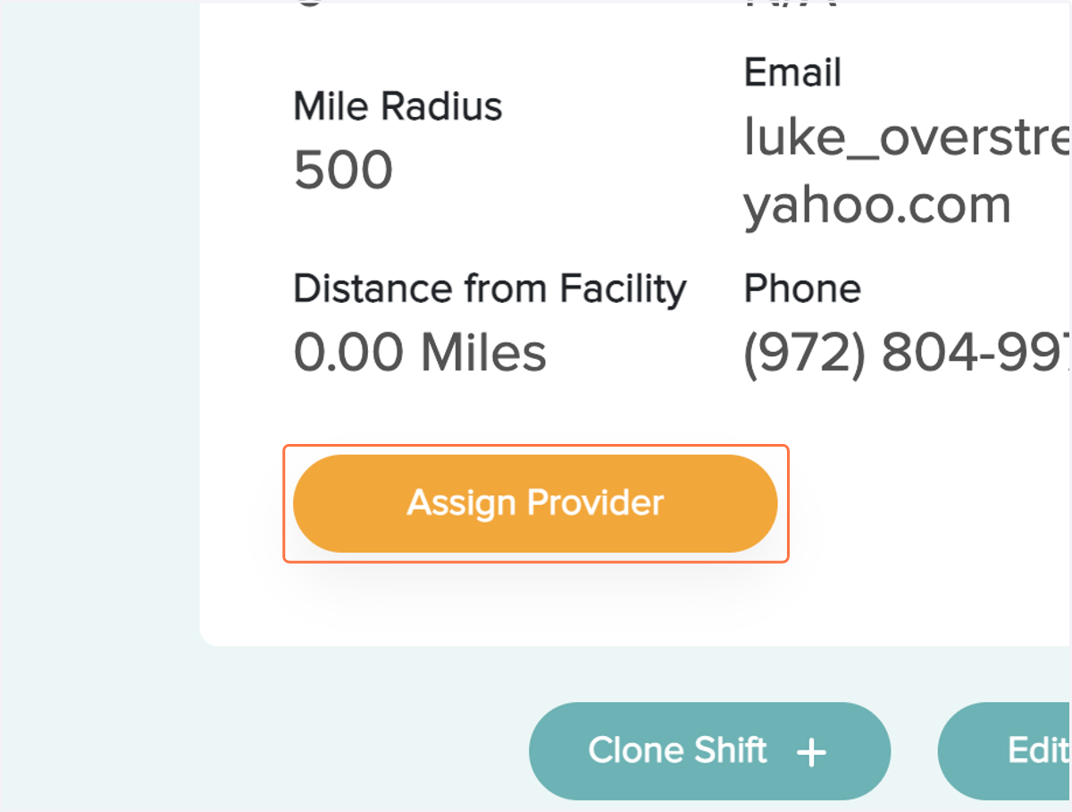 Assigning a Provider