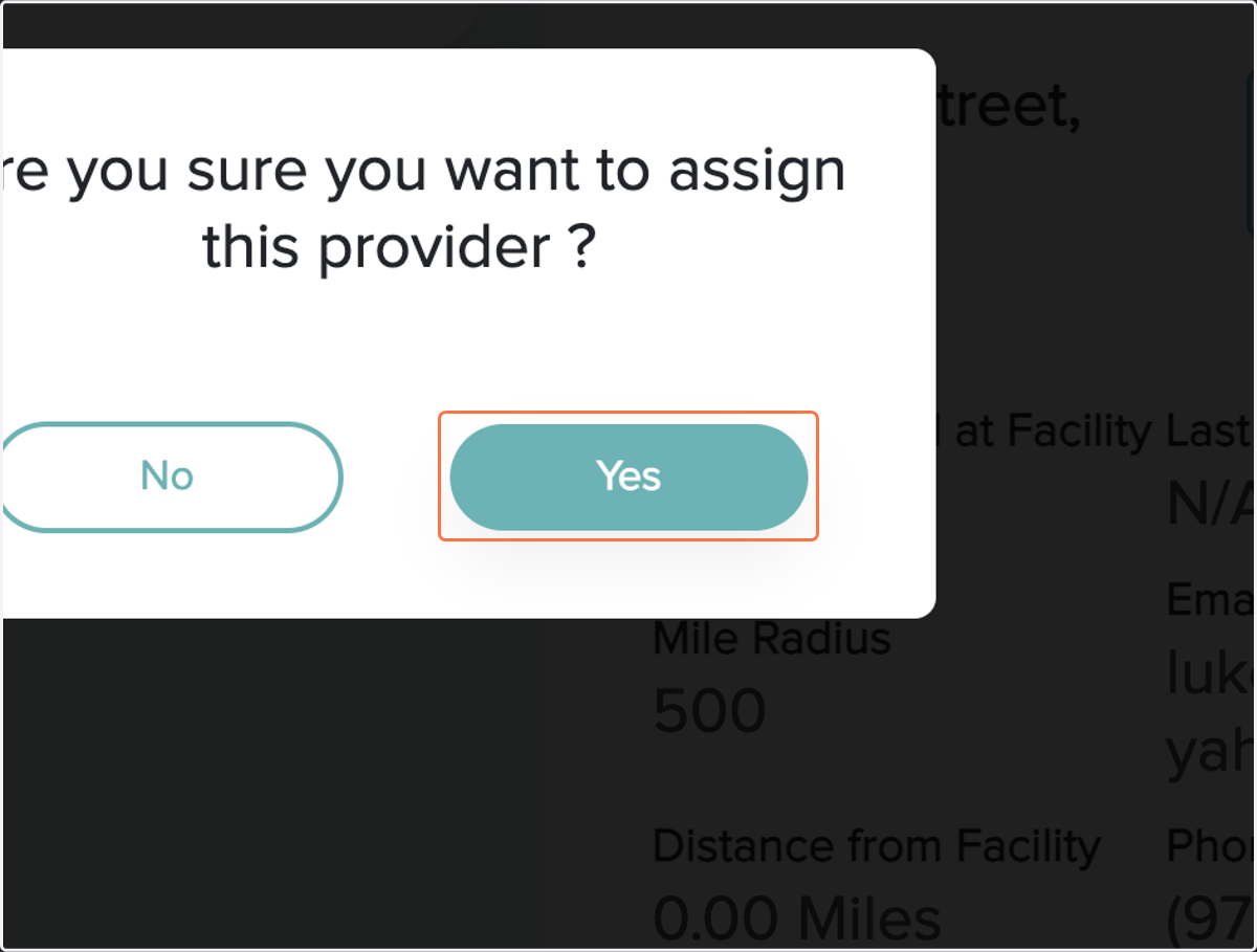 Confirm Provider