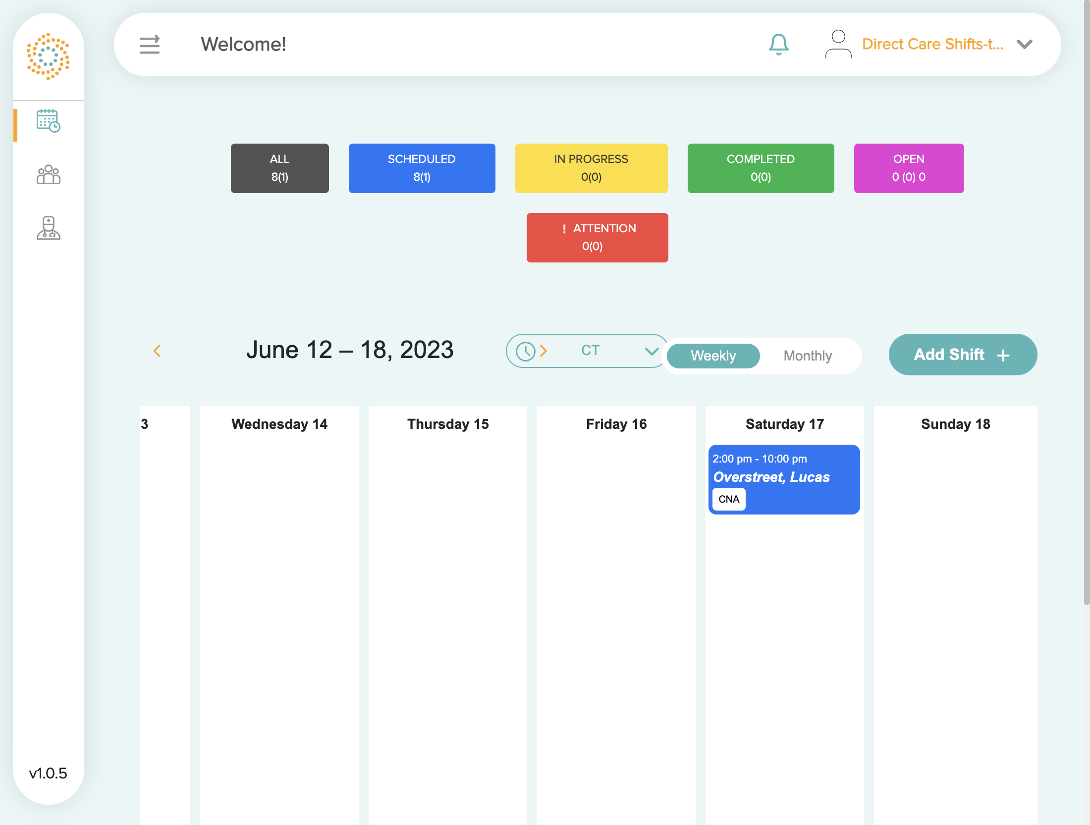 Provider is Now Scheduled