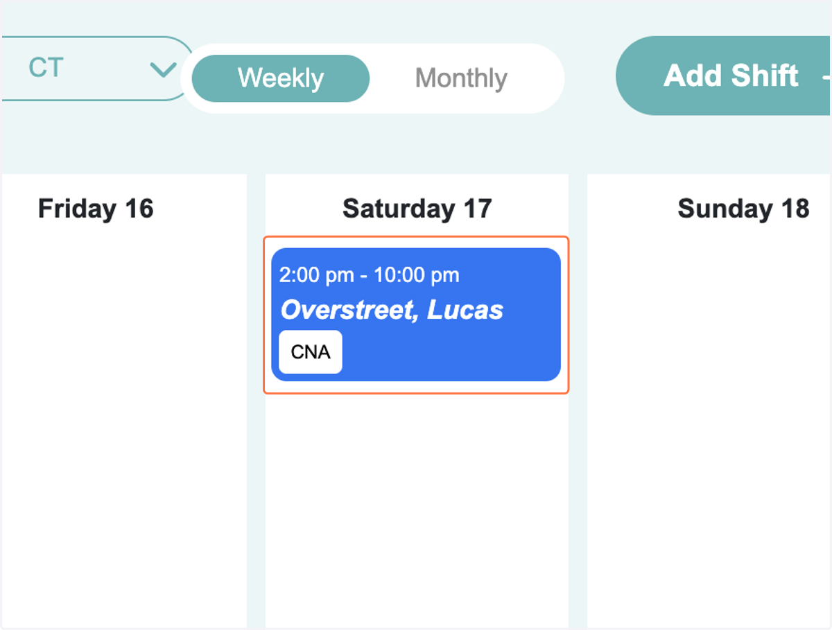 Provider is Now Scheduled