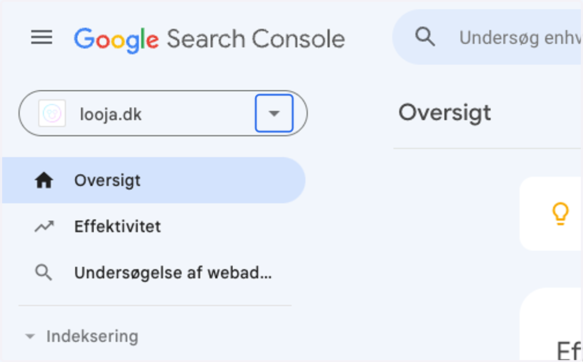 Click on Search property
