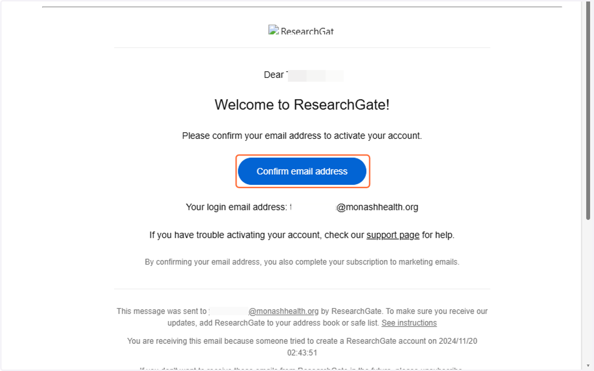 Go to your Monash Health inbox