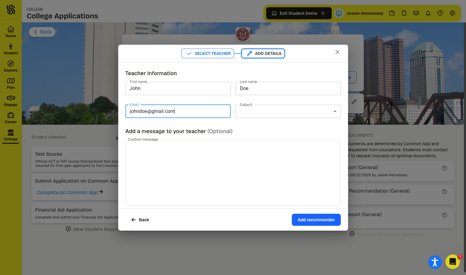 Add their email address