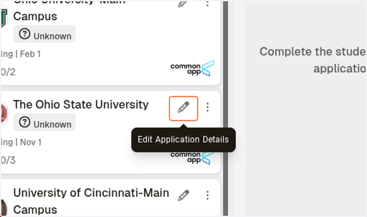 Click on Edit Application Details