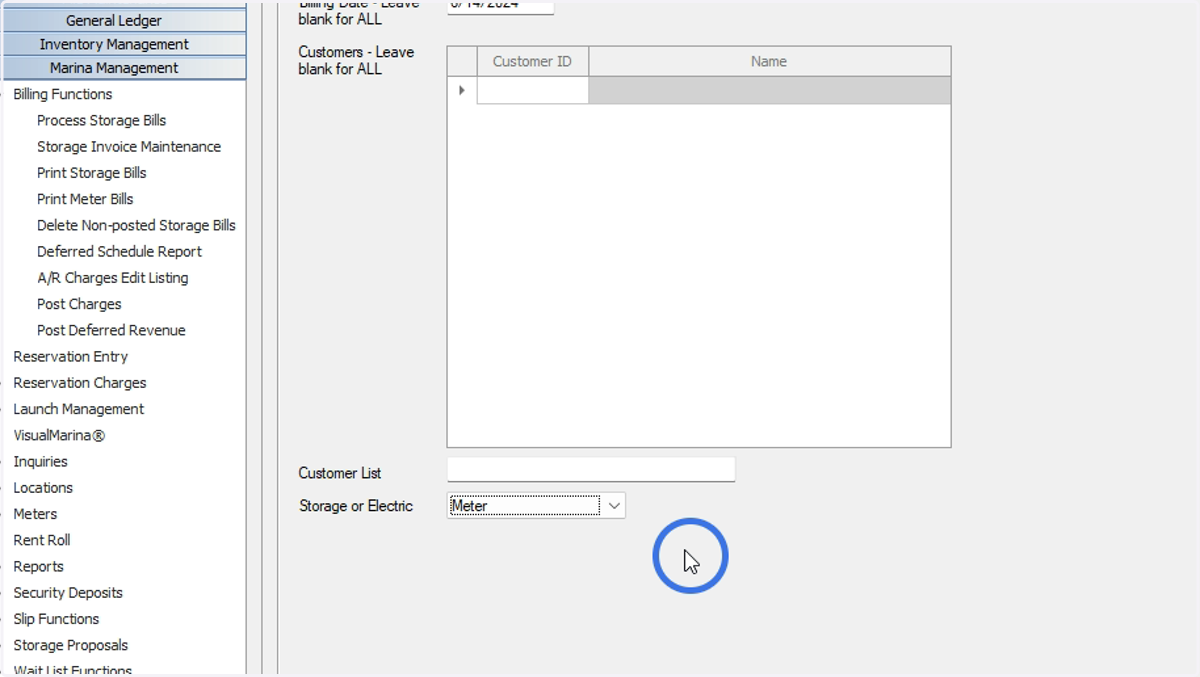 Select Meter from the "Storage or Electric" drop down to delete meter readings