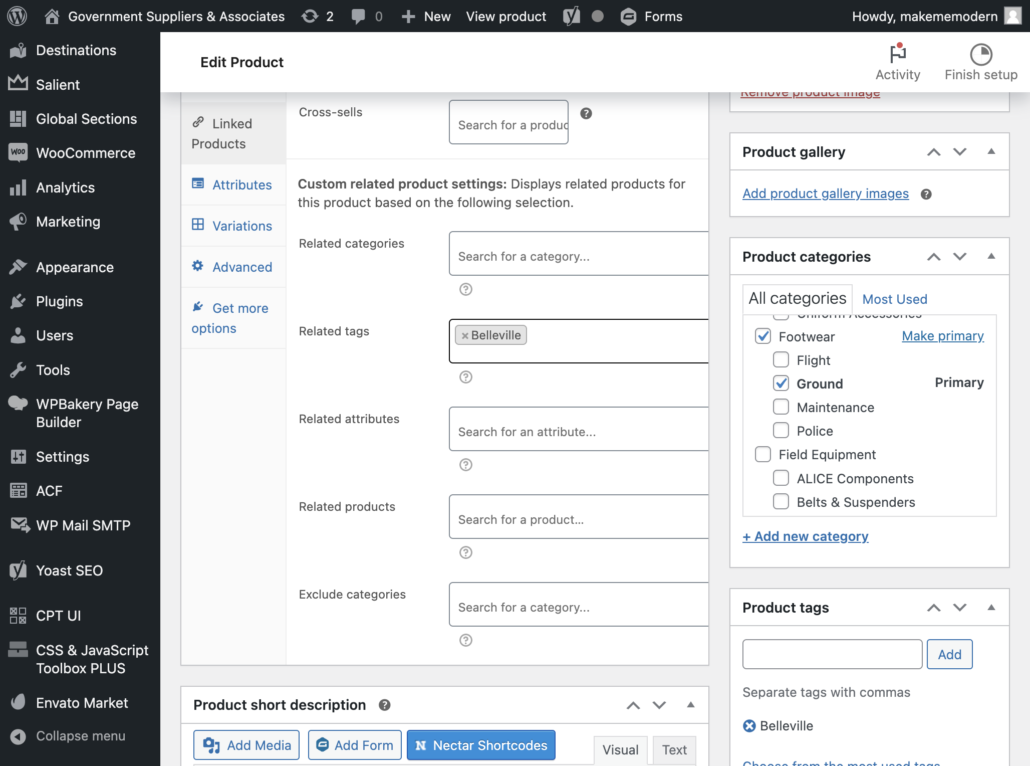 If you want to manually choose specific products to feature as the related products, type out the title of the products and select it (max of 4 products). Once finished, click on the blue button labeled Update in the top right of the page.