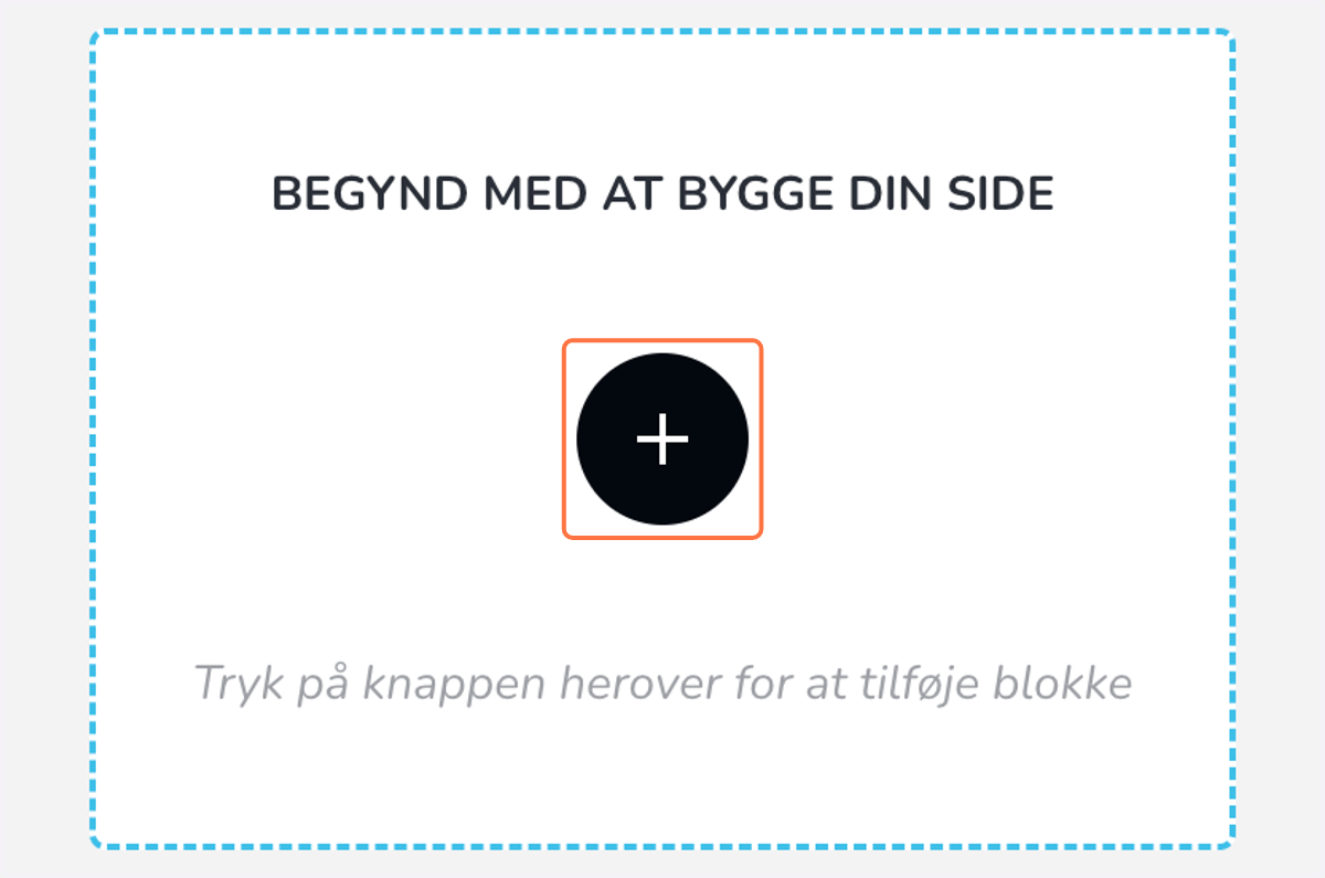 Ved indsættelse på helt ny blank side.
