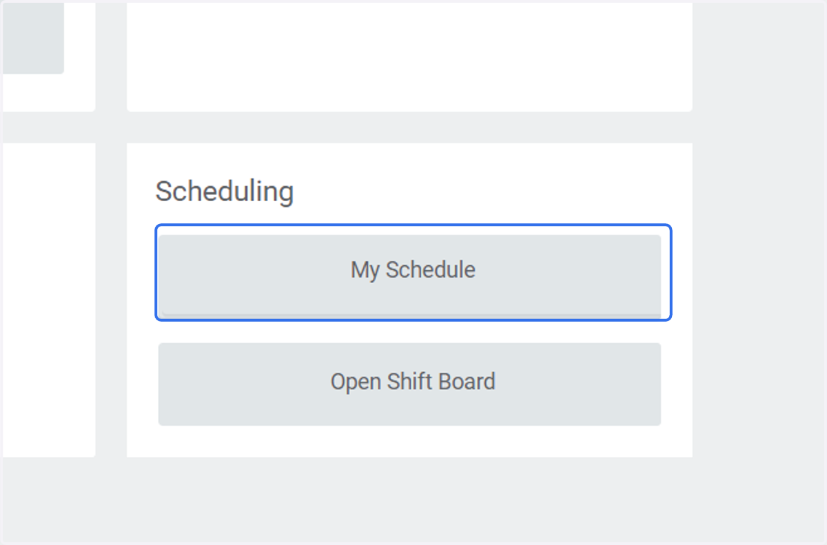 Click on My Schedule