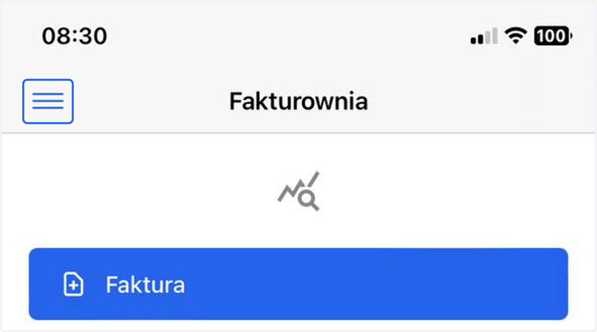 Jeśli chcesz włączyć dark mode, stuknij menu w lewym górnym rogu.