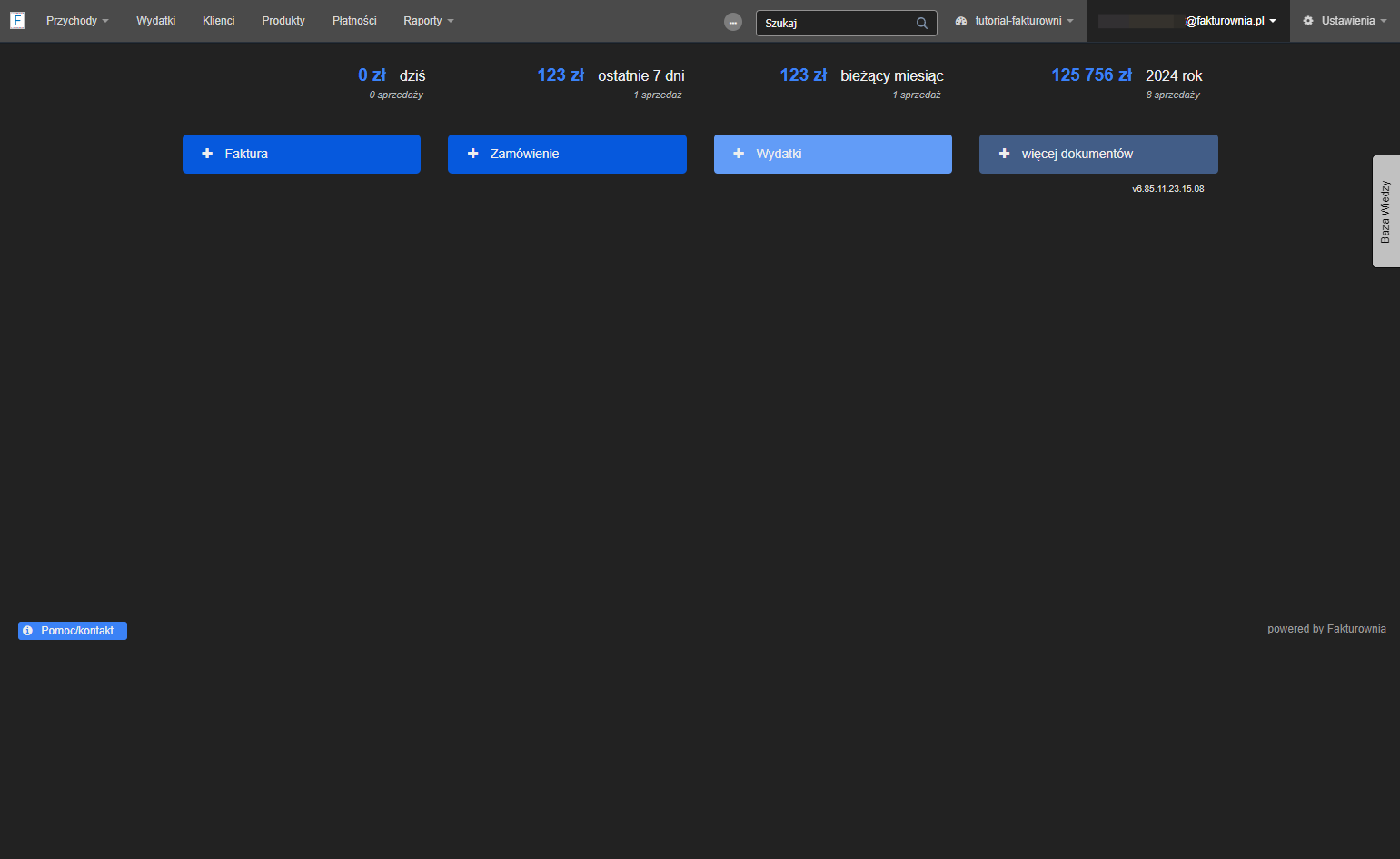 Jeśli chcesz wyłączyć dark mode, ponownie kliknij adres mailowy/nazwę użytkownika obok opcji Ustawienia.