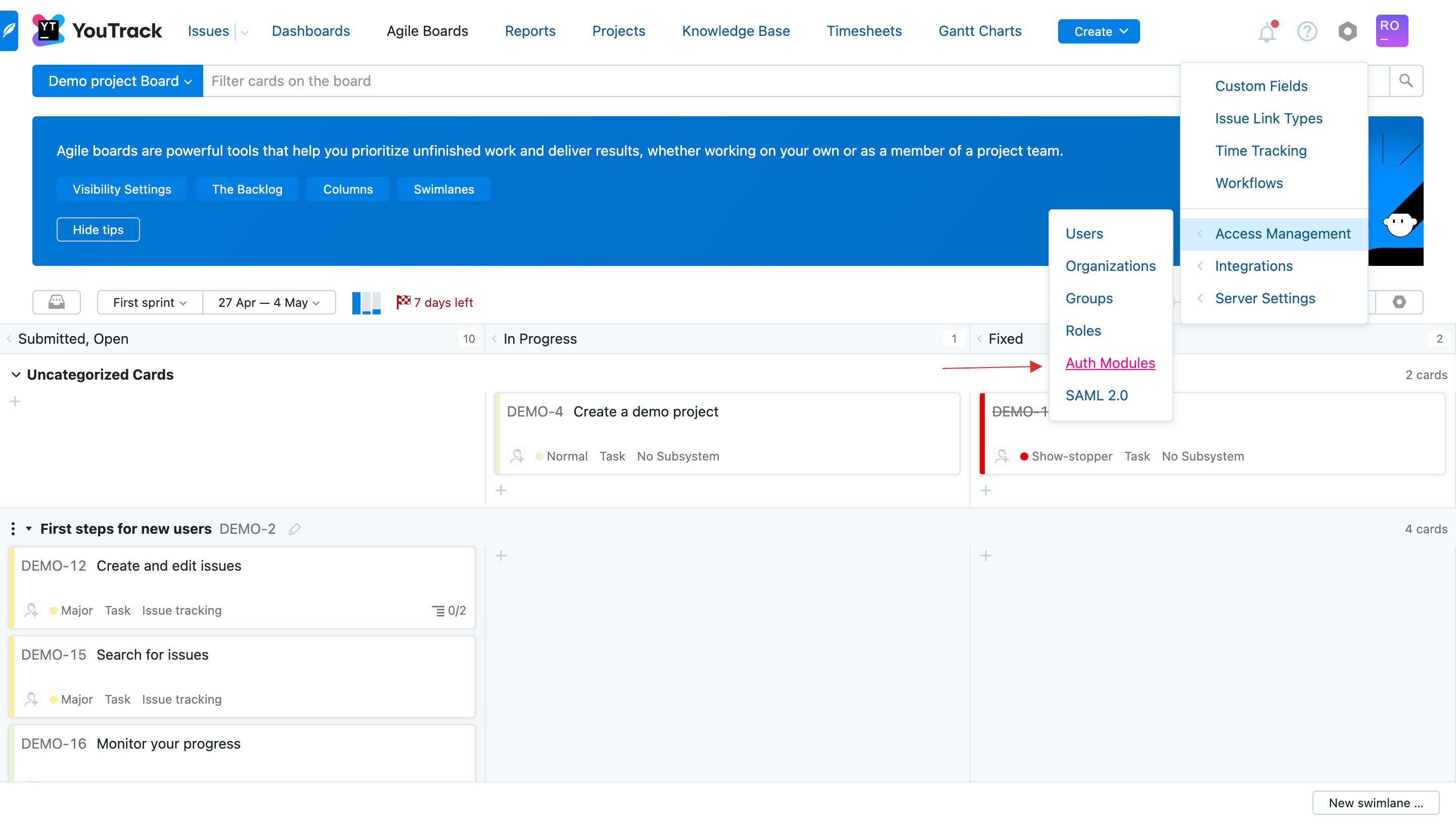 Access Management > Auth Modules