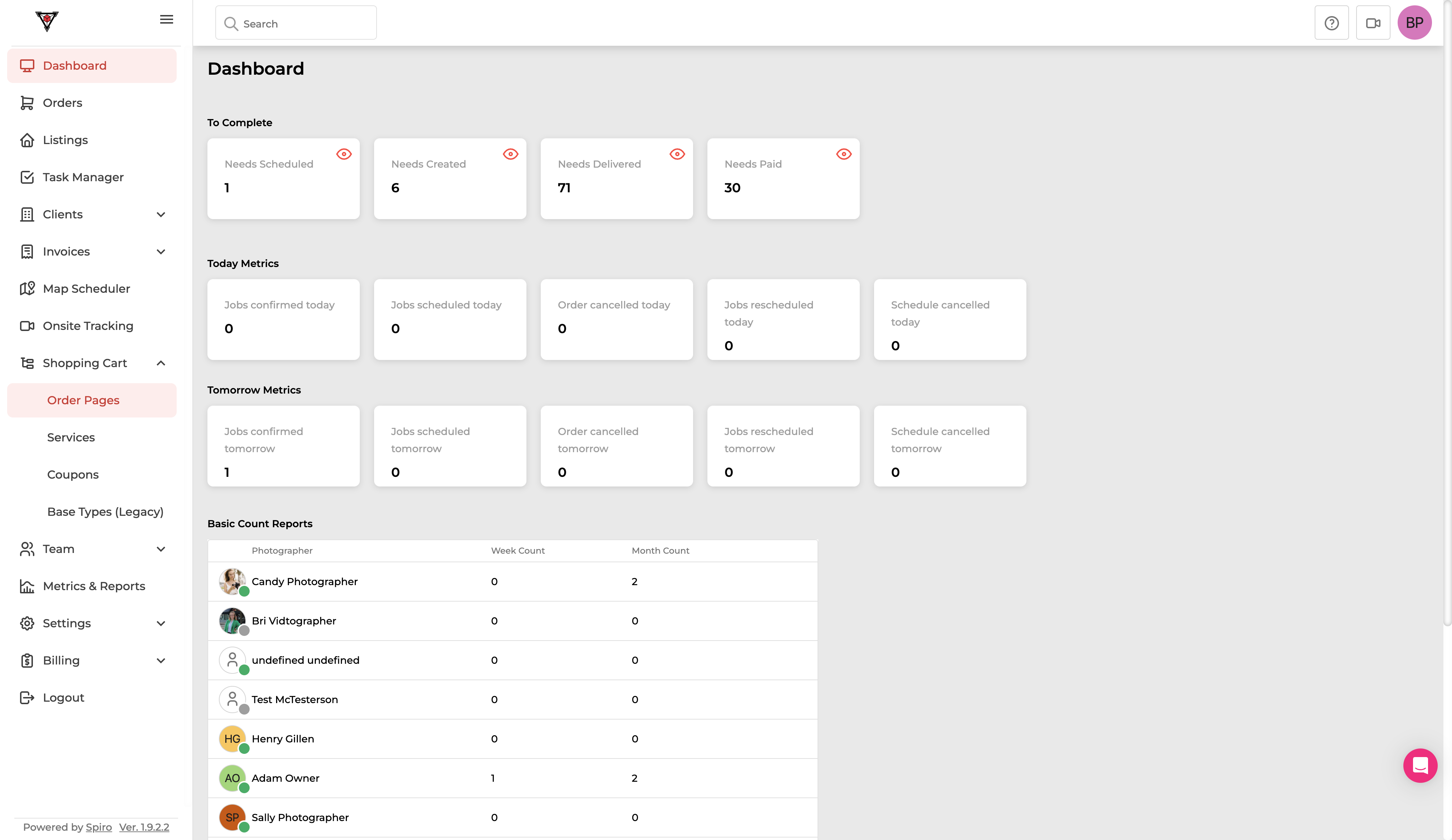 Click on Order Pages