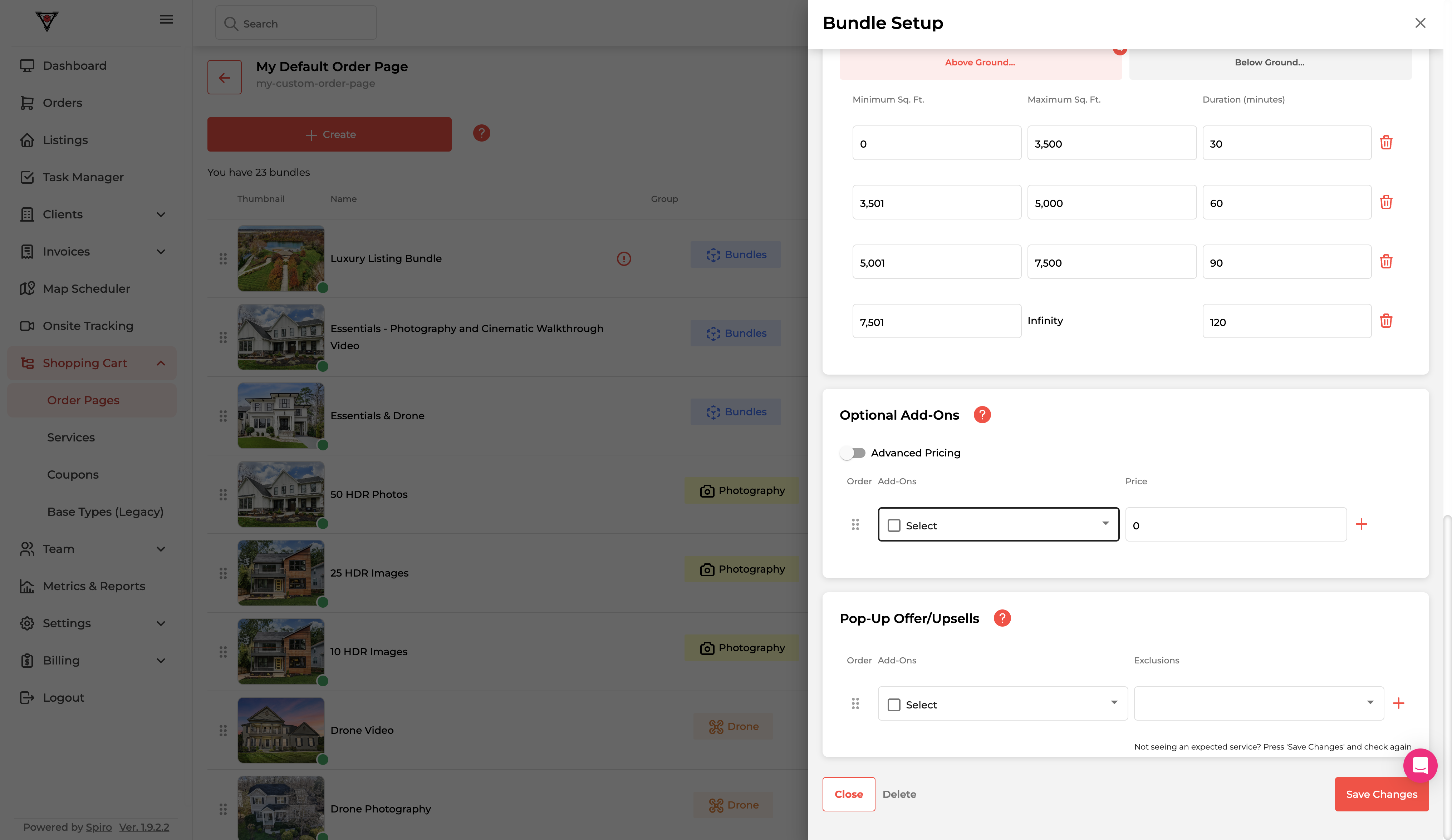 Now Select the Services you want to offer as Optional Add-Ons