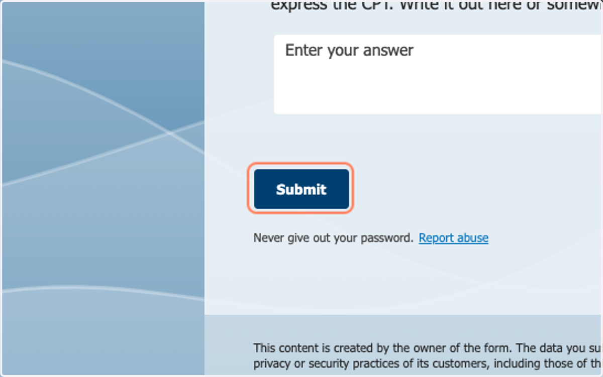 Click on Submit